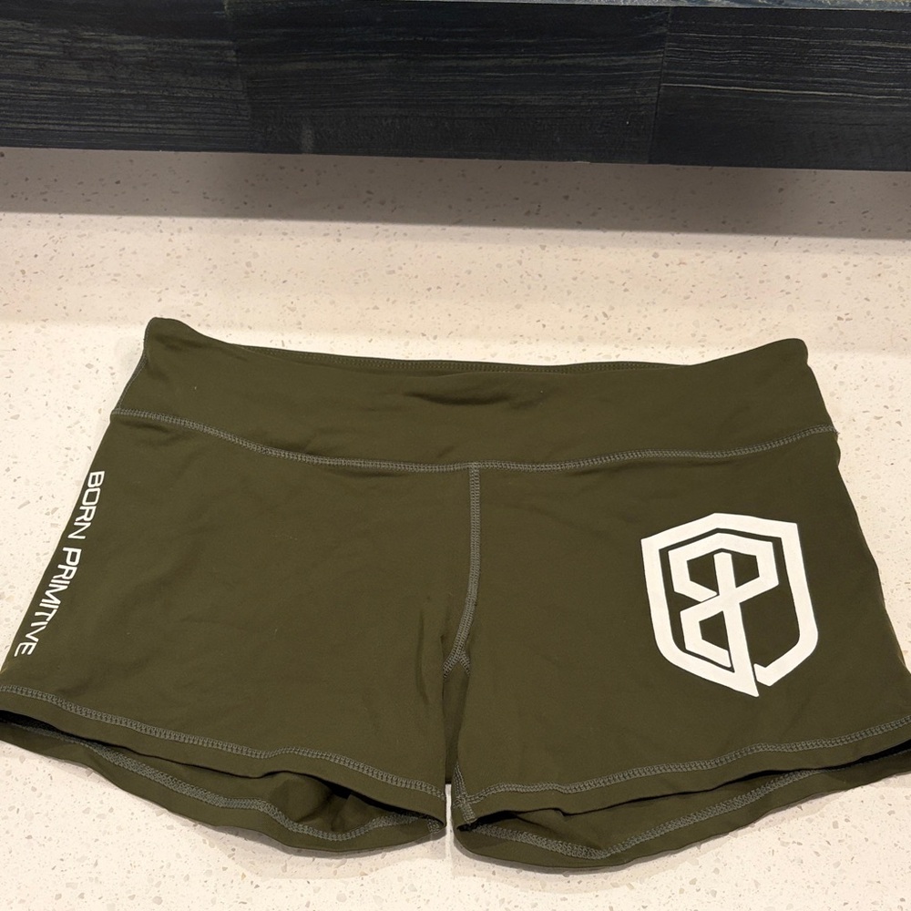 Born Primitive Dark Green Women's Athletic Shorts